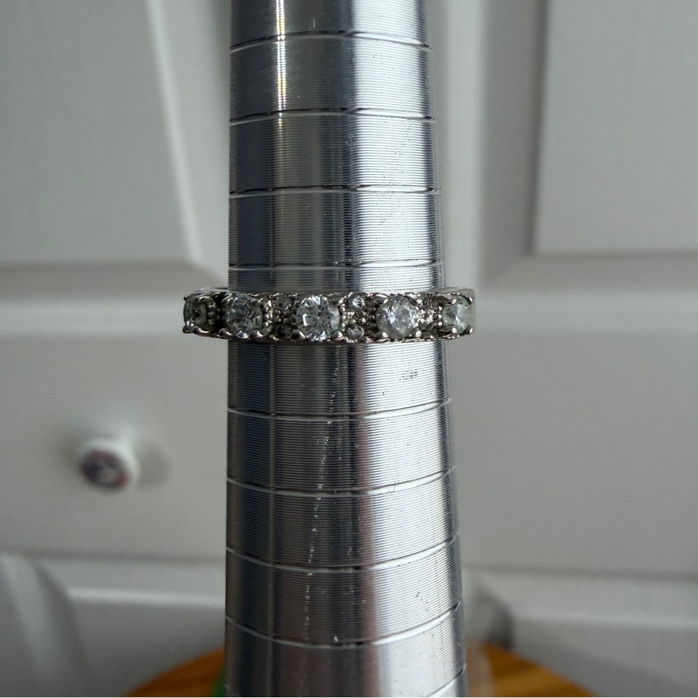RBP Ring Bomb Party clear stone band ring size 7